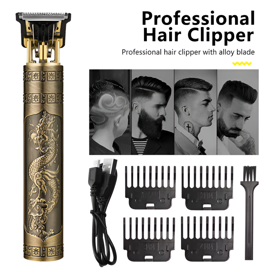 Metal Body -vintage T9 Trimmer Hair Trimmer For Men Shaver Original Usb Rechargeable Hair Cutting Machine Beard Trimmer,