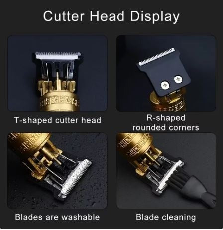 Metal Body -vintage T9 Trimmer Hair Trimmer For Men Shaver Original Usb Rechargeable Hair Cutting Machine Beard Trimmer,