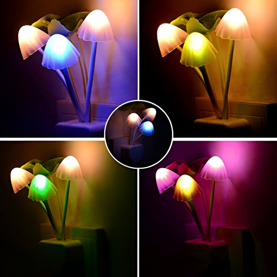 Mushroom LED Night Light – Flower Lamp for Kids & Gifts (Random Color)