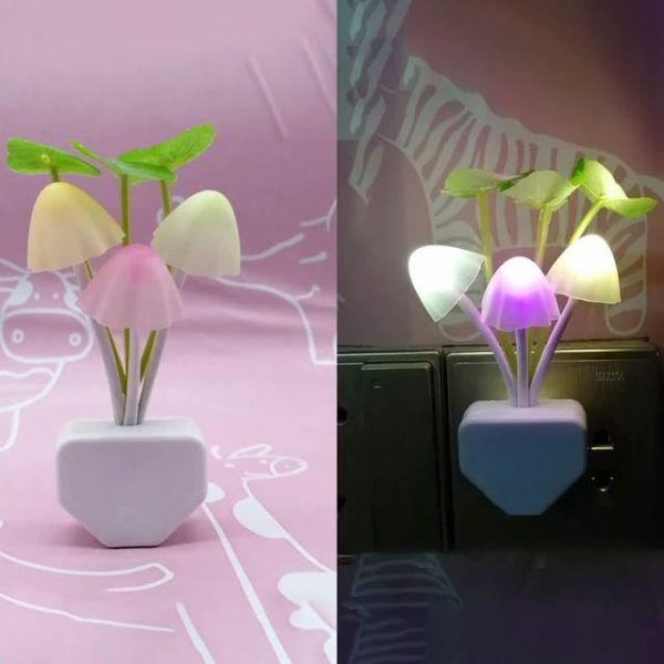 Mushroom LED Night Light – Flower Lamp for Kids & Gifts (Random Color)