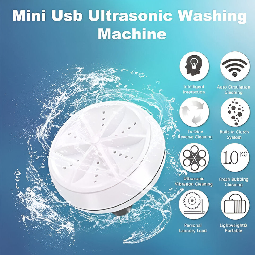 Mini Portable Turbo Washing Machine - Ultrasonic